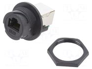 Coupler; coupler; PIN: 8; Cat: 5e; shielded; plastic; 8p8c; IP67 AMPHENOL LTW