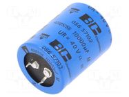 Capacitor: electrolytic; SNAP-IN; 10mF; 40VDC; Ø30x40mm; ±20% VISHAY