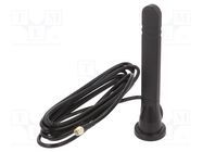 Antenna; black; SMA; 50W; 3300÷3800MHz; 50Ω; 3m; 8dBi; -20÷85°C QOLTEC