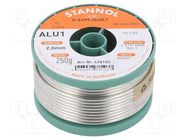 Tin; lead free; Sn99,3Cu0,7; 2mm; 250g; reel; 3.5%; Flux: SW26; ALU1 