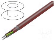 Wire; SiHF-C-Si; 4G25mm2; Cu; stranded; silicone; brown-red HELUKABEL