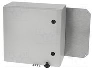 Enclosure: wall mounting; X: 400mm; Y: 400mm; Z: 210mm; ARCA; grey FIBOX