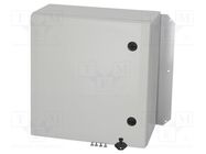 Enclosure: wall mounting; X: 500mm; Y: 500mm; Z: 210mm; ARCA; grey FIBOX