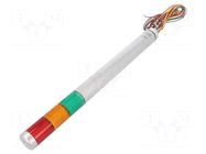 Signalling column; red/amber/green; LED; 24VDC; IP65; MP; ABS PATLITE