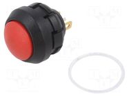 Switch: push-button; Pos: 2; SPST-NO; 0.25A/12VDC; OFF-(ON) ITW LUMEX SWITCH