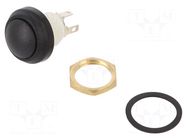Switch: push-button; Pos: 2; SPDT; 5A/250VAC; 5A/28VDC; ON-(ON) ITW LUMEX SWITCH
