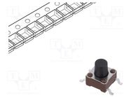 Microswitch TACT; SPST-NO; Pos: 2; 0.05A/24VDC; SMT; none; 1.57N TE Connectivity