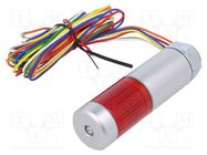 Signaller: signalling column; LED; red; 24VDC; IP65; MPS; Mat: ABS PATLITE