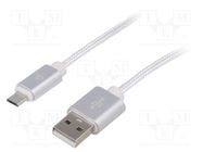 Cable; USB 2.0; USB A plug,USB B micro plug; gold-plated; 1.8m GEMBIRD