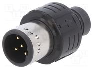 Connector: M12; plug; male; soldering; for molding,for cable; 4A AMPHENOL LTW