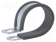 Fixing clamp; ØBundle : 7mm; steel; Cover material: EPDM HUMMEL