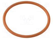 O-ring gasket; VMQ; Thk: 2.5mm; Øint: 38mm; NPT1 1/4"; red 