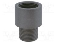 Thread adapter; Int.thread: PG42; Ext.thread: M63; polypropylene HUMMEL