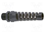 Cable gland; with strain relief; PG21; IP68; polyamide; black HUMMEL