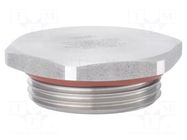 Stopper; M50; 1.5; IP68; stainless steel; V-INOX-VMQ-Ex; with seal HUMMEL