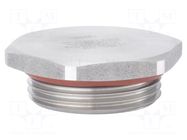 Stopper; M25; 1.5; IP68; brass; Plating: nickel; V-Ms-VMQ-Ex HUMMEL