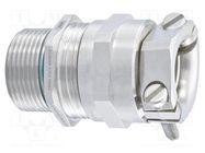 Cable gland; NPT1"; IP68; brass; Body plating: nickel; HSK-MZ-Ex-d HUMMEL