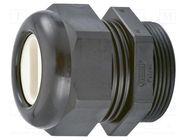 Cable gland; M20; 1.5; IP65; polyamide; black; Holes no: 1; 11.5x5mm HUMMEL