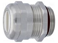 Cable gland; PG21; IP68; brass; Body plating: nickel; 14x6mm HUMMEL