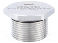 Stopper; M63; 1.5; IP68; brass; Plating: nickel; V-Ms-Ex-d; -20÷95°C HUMMEL