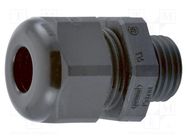 Cable gland; PG7; IP68; polyamide; black; HSK-KE HUMMEL