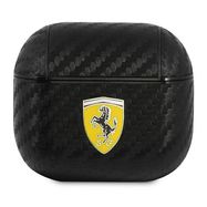 Ferrari FESA3CABK AirPods 3 cover black/black On Track PU Carbon, Ferrari