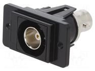 Coupler; BNC socket,both sides; 75Ω; DUALSLIM; black; metal; 29mm CLIFF