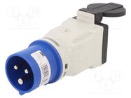 Connector: AC supply; adapter; male/female; 16A; 230VAC; IEC 60309 PCE