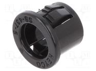 Grommet; Ømount.hole: 11.1mm; Øhole: 7.92mm; polyamide; black 