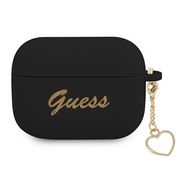 Guess GUAPLSCHSK AirPods Pro cover black/black Silicone Charm Heart Collection, Guess