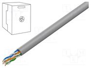 Wire; U/UTP; 4x2x24AWG; 5e; wire; Cu; PVC; grey; 305m; Øcable: 4.5mm BELDEN