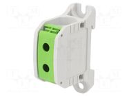 Splice terminal: rail; STB; 150A; 1kV; screw terminal; green; 50mm2 SIMET