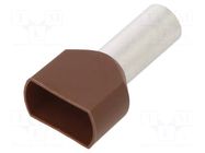 Tip: bootlace ferrule; insulated,double; copper; 10mm2; 14mm; 8AWG BM GROUP