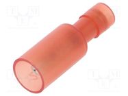 Terminal: round; male; Ø: 4mm; 0.25÷1.5mm2; crimped; for cable; red BM GROUP