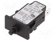 Circuit breaker; Urated: 240VAC; 48VDC; 5A; SPST; Poles: 1; SNAP-IN SCHURTER