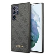 Guess GUHCS22LG4GFGR S22 Ultra S908 szary/grey hard case 4G Metal Gold Logo, Guess