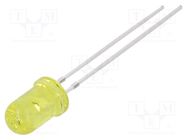 LED; 5mm; yellow; 750÷1120mcd; 30°; Front: convex; 1.8÷2.2VDC; 66mW OPTOSUPPLY