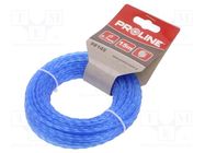 Trimmer line; L: 15m; polyamide; square; Size: 2.7mm PROLINE