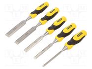 Kit: chisels; wood; hardened blades; DYNAGRIP™; 5pcs. STANLEY