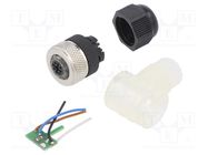 Connector: M12; plug; PIN: 4; female; A code-DeviceNet / CANopen LUMBERG AUTOMATION