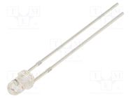 LED; 3mm; orange; blinking; 10000÷12000mcd; 30°; 3÷5V; 20mA; 6.8Hz 