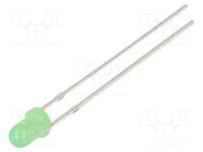 LED; 3mm; yellow green; 68÷100mcd; 30°; Front: convex; 1.8÷2.6VDC OPTOSUPPLY