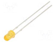 LED; 3mm; orange; 500÷750mcd; 30°; Front: convex; 1.8÷2.2VDC; 66mW OPTOSUPPLY