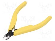 Pliers; side,cutting,precision; ESD; oval head,blackened tool 