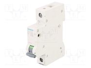 Circuit breaker; 230/400VAC; Inom: 6A; Poles: 1; Charact: B; 10kA SIEMENS