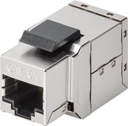 Keystone Module RJ45 Coupler CAT 6A, STP - 14.7 mm wide, 2x RJ45 female (8P8C)