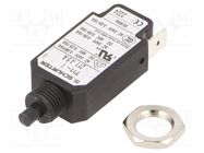 Circuit breaker; Urated: 240VAC; 48VDC; 4.5A; SPST; Poles: 1; screw 