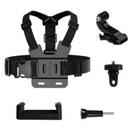 GoPro Chest Strap set of accessories 5in1 for GoPro, DJI, Insta360, SJCam, Eken sports cameras (GoPro 5 in 1 chest strap), Hurtel