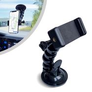 Suction Cup Holder for GoPro, DJI, Insta360, SJCam, Eken + Smartphone Adapter - Black, Hurtel