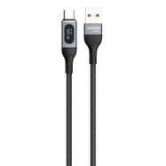 Dudao L7Max USB Cable - USB Type C Fast Charging PD 66W 1m with Display - Black, Dudao